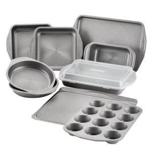 10-Piece Nonstick Bakeware Set in Gray