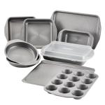 10-Piece Nonstick Bakeware Set in Gray