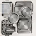 10-Piece Nonstick Bakeware Set in Gray
