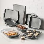 10-Piece Nonstick Bakeware Set in Gray