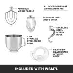 7 Quart Professional Stand Mixer with Stainless Steel Bowl