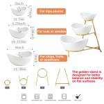 Miamolo Gold 3-Tier Serving Bowl Set