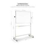 Portable Double-Sided Rolling Whiteboard with Stand