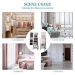 LED Jewelry Cabinet with Full-Length Mirror (White)