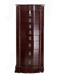Francesca Standing Jewelry Armoire in Antique Cherry