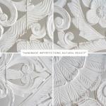 Wood Carved King Bed Headboard with Mandala Design