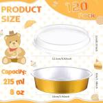 120 Mini Disposable Pie Pans with Lids