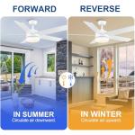 52-Inch White Ceiling Fan with Lights & Remote