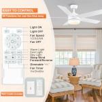 52-Inch White Ceiling Fan with Lights & Remote