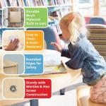 Kids Single-Sided Bookcase with 5 Front Shelves