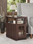 End Table with Charging Station and Storage Bin