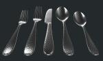 60-Piece Hammered Silverware Set for 12