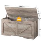 Retro Wooden Storage Toy Box with Cut-Out Pull