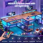 SEDETA 94.5" Dual Home Office Desk with Storage