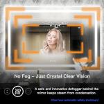 Large Backlit LED Bathroom Mirror with Anti-Fog