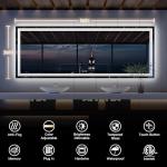 Large Backlit LED Bathroom Mirror with Anti-Fog