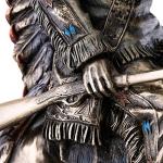 Native American Warrior on Horseback Bronze Statue