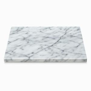 White Marble Pastry Board 16x20 Inch with Rubber Feet