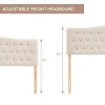 Beige Tufted Full Size Upholstered Headboard