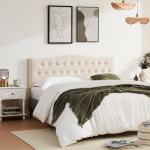 Beige Tufted Full Size Upholstered Headboard