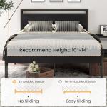 14 Inch Full Size Metal Bed Frame with Storage