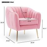 Blush Pink Velvet Barrel Accent Chair