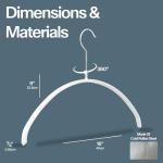 Mawa Euro Series Non-Slip Steel Clothes Hangers, Set of 130