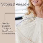 Mawa Euro Series Non-Slip Steel Clothes Hangers, Set of 130