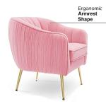 Blush Pink Velvet Barrel Accent Chair