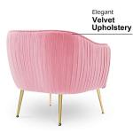 Blush Pink Velvet Barrel Accent Chair