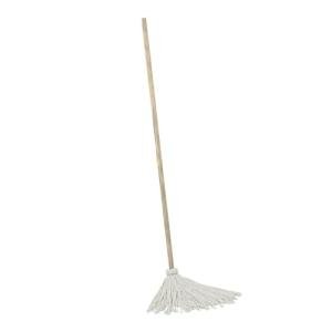 12 oz. White Rayon Head Deck Mops with Oak Handle