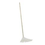 12 oz. White Rayon Head Deck Mops with Oak Handle