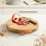 Maple Cutting Board with Feet, 12"x12