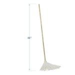 12 oz. White Rayon Head Deck Mops with Oak Handle