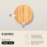 Maple Cutting Board with Feet, 12"x12