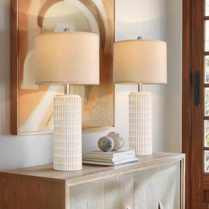 Set of 2 Modern 27.5'' Ceramic Table Lamps