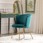 Mid-Century Velvet Accent Chair for Home Office