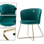 Mid-Century Velvet Accent Chair for Home Office