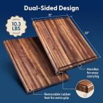 Large Walnut Wood Cutting Board with Juice Groove
