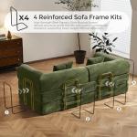79" Modular Green Sofa Bed with Pillows