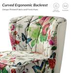 Floral Accent Chair with Golden Metal Legs