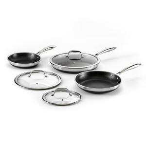 HexClad 6-Piece Hybrid Nonstick Fry Pan Set