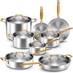 14-Piece Copper-Core Stainless Steel Cookware Set