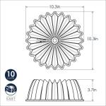 Gold Cast Aluminum Bundt Pan with Radiant Design