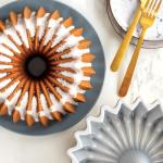 Gold Cast Aluminum Bundt Pan with Radiant Design