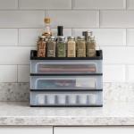 IRIS USA Medium 3-Drawer Desktop Organizer, Black