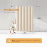 Boho Farmhouse Shower Curtain with Tassels - 72x72