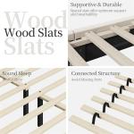 Yaheetech Upholstered Queen Bed Frame with Tufted Headboard