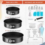 Springform Pan Set with Baking Supplies – 100 Pcs