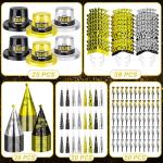 200PCS New Year Party Supplies for 100 Guests